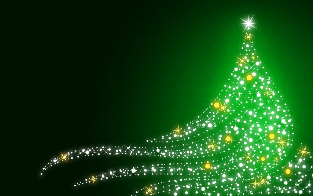 Christmas_wallpapers_Shimmering_Christmas_tree_on_Christmas__green_background_052979_