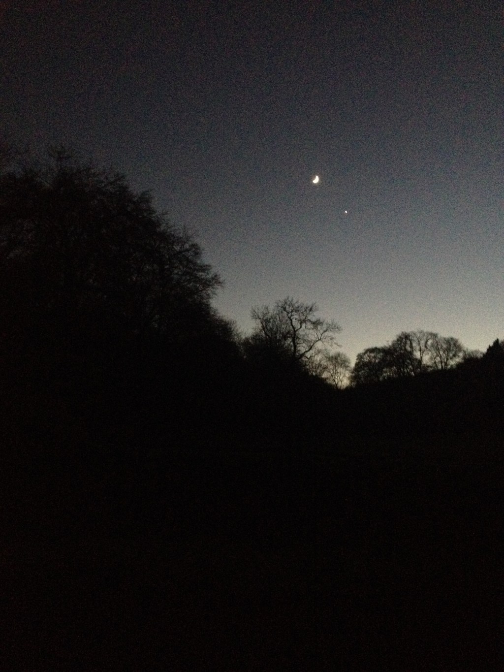 Very happy Venus is following me to my new lodgings in the Surrey Hills